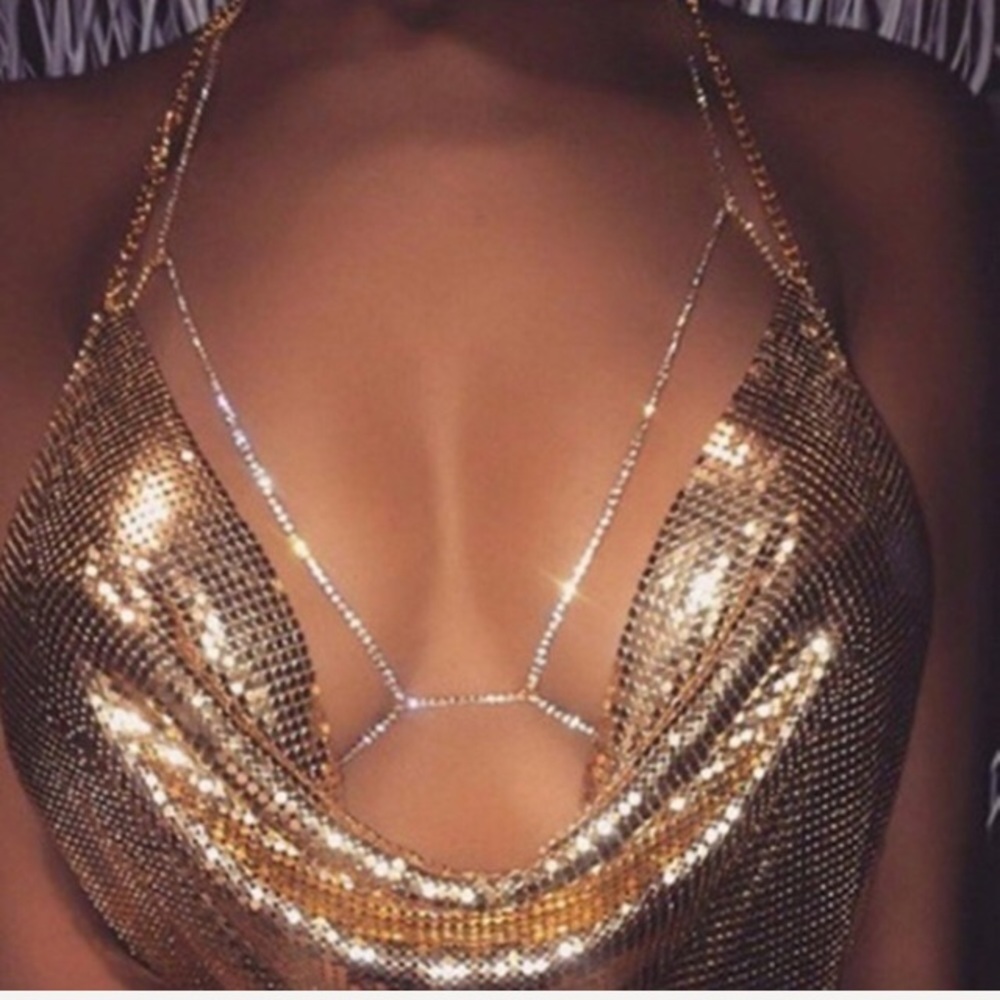 Crystal Rhinestone Bra Harness - Picture 2 of 6